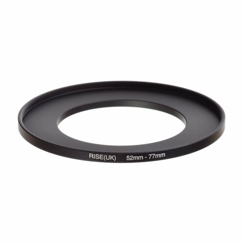 Rise(uk) 52mm-77mm 52-77 Mm 52 To 77 Step Up Ring Filter Adapter Black