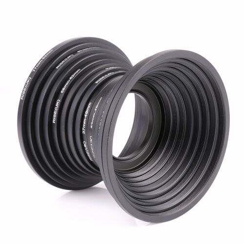 1 Set Of 18pcs Camera Lens Filter Step Up & Down Ring Adapter For Canon Nikon
