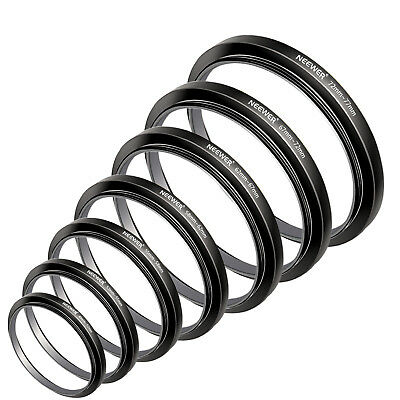 Neewer Filter Adapter Step Up Rings 49-52-55-58-62-67-72-77mm