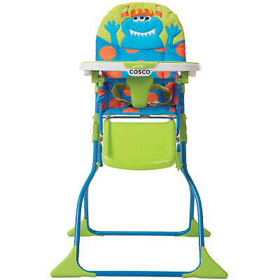 Cosco Simple Fold Deluxe High Chair, Monster Syd